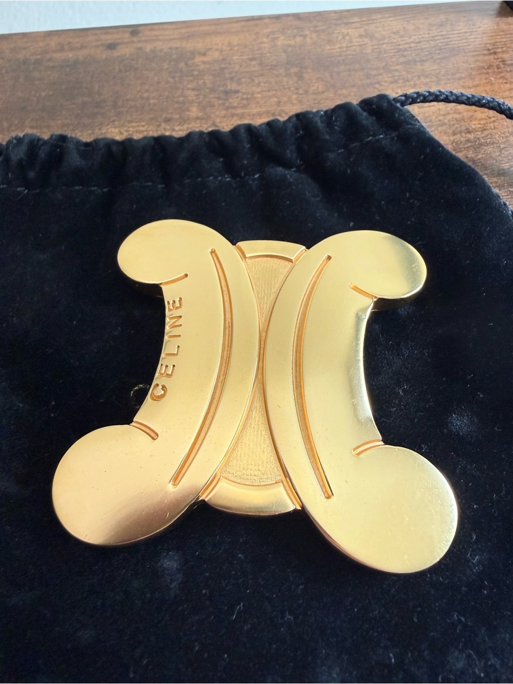Celine Gold Triomphe Brooch